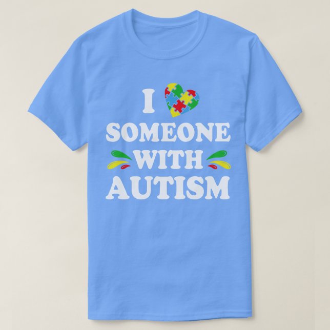 Camiseta Amo a alguien con autismo (Diseño del anverso)