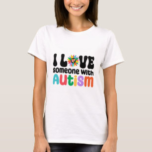 Camiseta Amo A Alguien Con Autismo