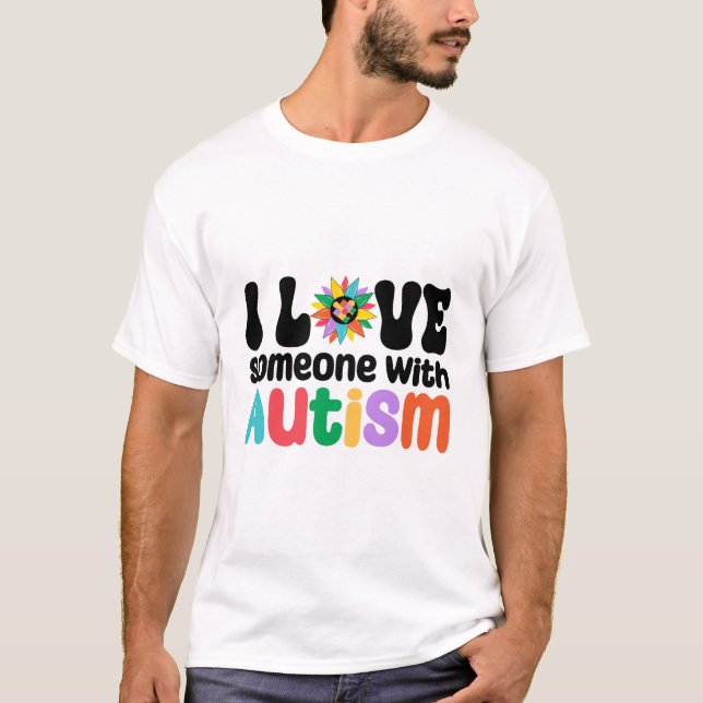Camiseta Amo A Alguien Con Autismo (Anverso)