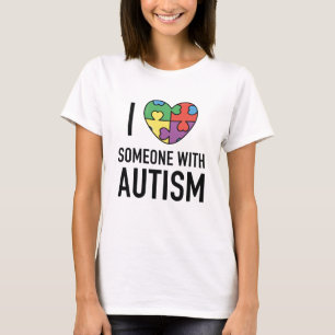 Camiseta Amo a alguien con autismo