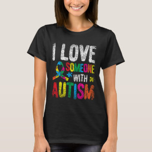 Camiseta Amo a alguien con autismo Autista Autistas Apoyo