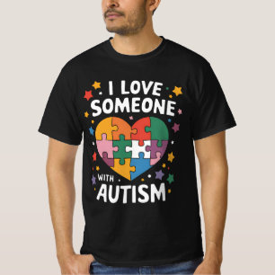 Camiseta Amo A Alguien Con Autismo Conciencia Autista