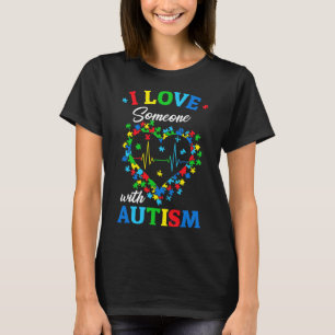 Camiseta Amo A Alguien Con Autismo Concienciación Hombres M