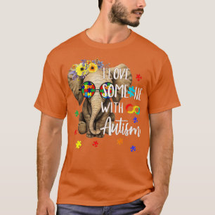 Camiseta Amo A Alguien Con Autismo Elefante Awarene