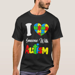 Camiseta Amo a alguien con autismo Me encanta autista abril