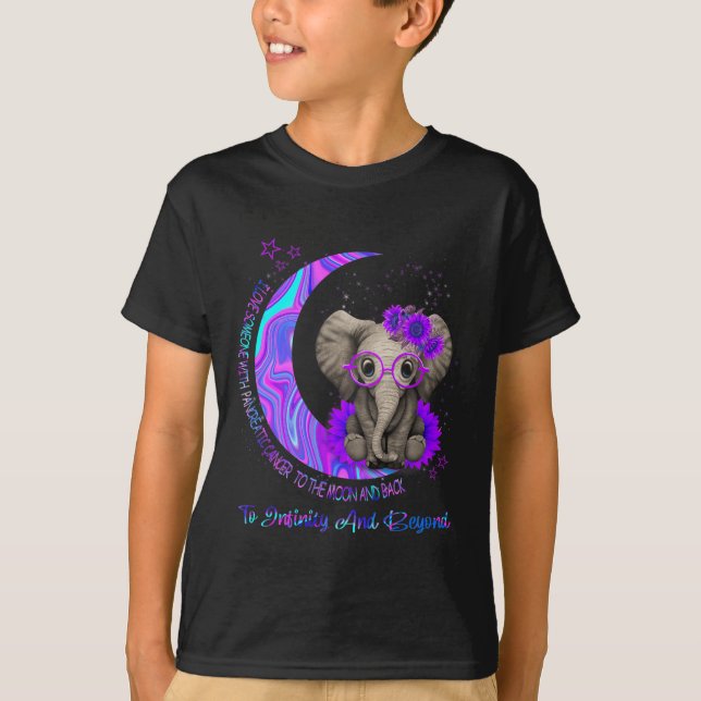 Camiseta Amo A Alguien Con Cáncer Pancreático A La Luna (Anverso)