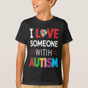 Camiseta Amo a alguien con conciencia del autismo hombres m