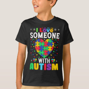 Camiseta Amo a alguien con conciencia del autismo hombres m