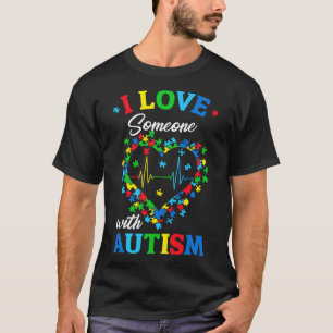 Camiseta Amo a alguien con conciencia del autismo hombres m