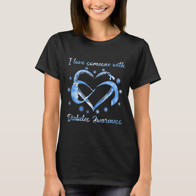 Camiseta Amo A Alguien Con Conciencia Sobre La Diabetes (Anverso)