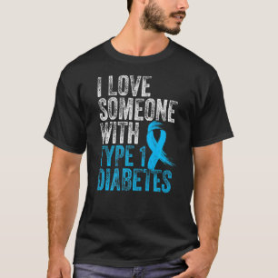 Camiseta Amo A Alguien Con Conciencia Sobre La Diabetes Tip