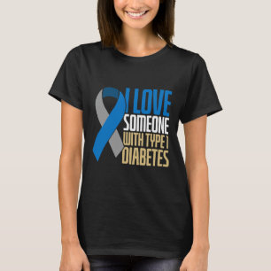 Camiseta Amo A Alguien Con Diabetes Tipo 1