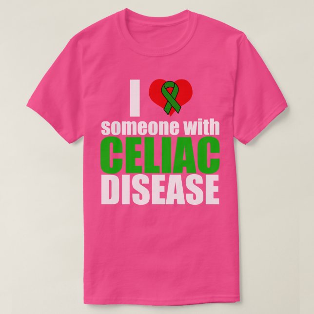 Camiseta Amo a alguien con enfermedad celíaca (Diseño del anverso)