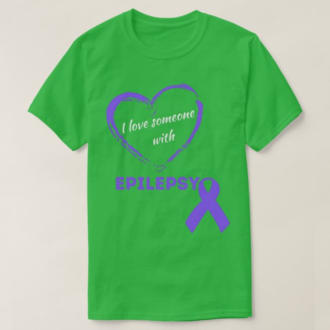 Camiseta Amo A Alguien Con Epilepsia Cinta De Conciencia Pú (Diseño del anverso)