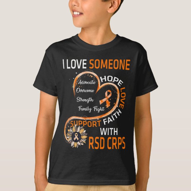 Camiseta Amo a alguien con RSD CRPS Conciencia Girasol (Anverso)