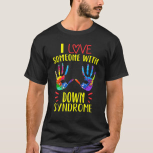 Camiseta Amo A Alguien Con Síndrome De Down Orgulloso De Co