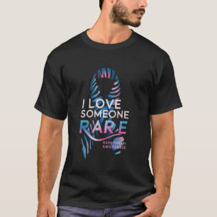 Camiseta Amo A Alguien Raro Cebra Arcoiris Rara Enfermedad