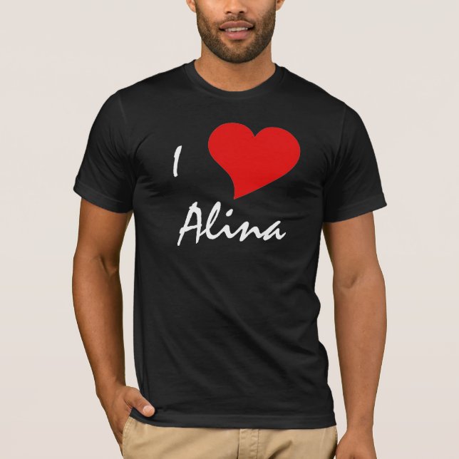 Camiseta Amo a Alina - Alina me ama (Anverso)