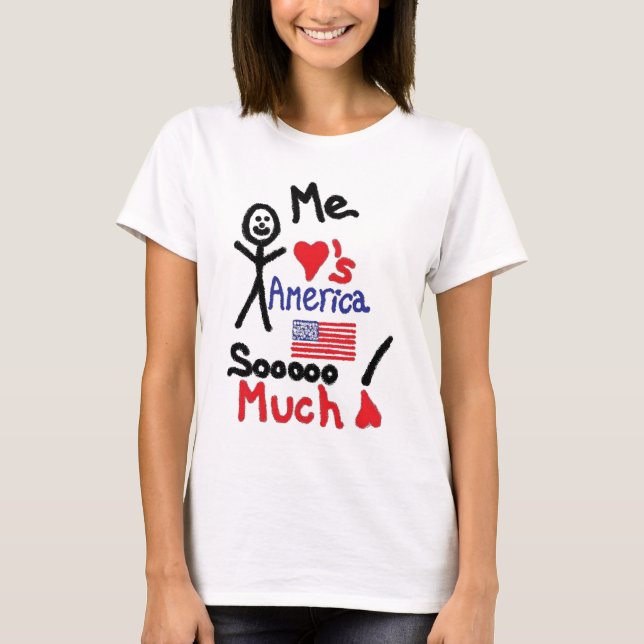 Camiseta Amo a América Personalizado (Anverso)