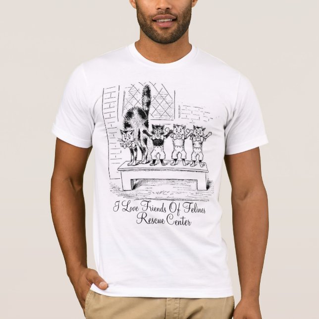 Camiseta Amo a amigos del centro del rescate de Felines (Anverso)