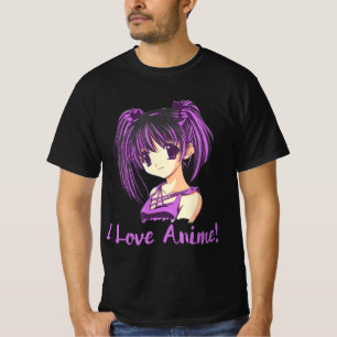 Camiseta ¡Amo A Anime! Anime Chica otaku Manga