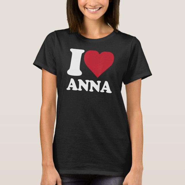 Camiseta Amo a Anna - Yo corazón a Anna (Anverso)