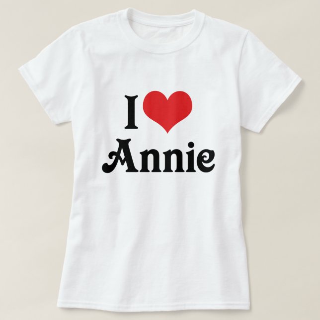 Camiseta Amo a Annie (Diseño del anverso)