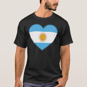 Camiseta Amo a Argentina Bandera Argentina Hombres Corazón 