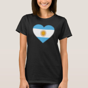 Camiseta Amo a Argentina Bandera Hombres de Corazón