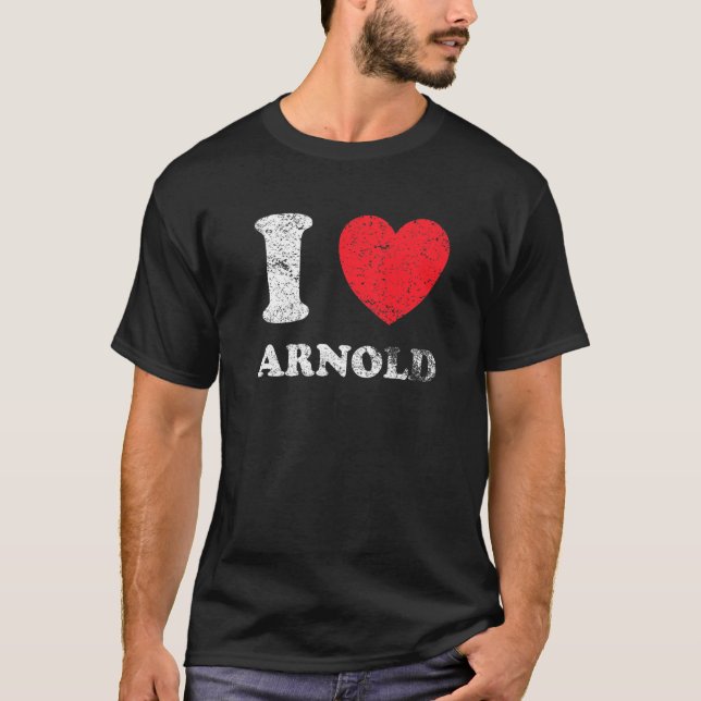 Camiseta Amo a Arnold el estilo de Grunge Worn Out (Anverso)