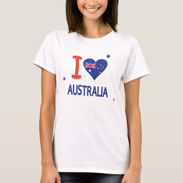 Camiseta AMO A AUSTRALIA Feliz Día de Australia 26 de enero (Anverso)