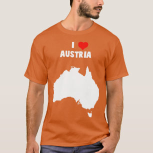 Camiseta Amo a Australia Mezclado Mapa