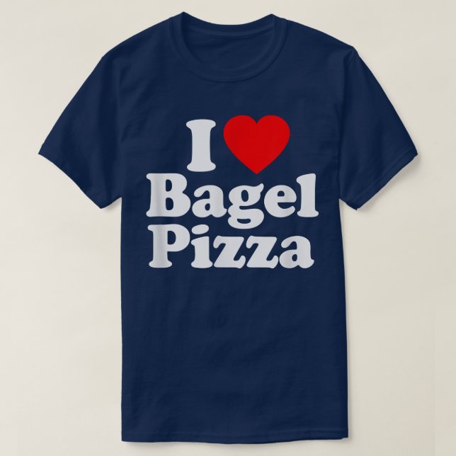 Camiseta Amo a Bagel Pizza Heart Funny  (Diseño del anverso)