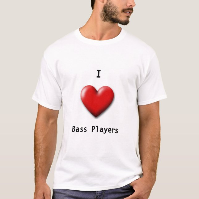 Camiseta Amo a bajistas (Anverso)
