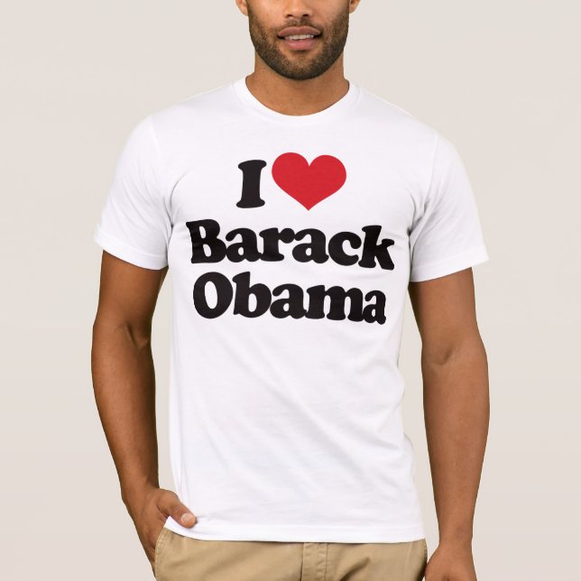 Camiseta Amo a Barack Obama (Anverso)