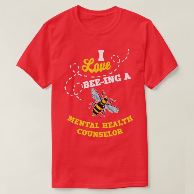Camiseta Amo A BeeIng, Consejera de Salud Mental Honey Bee (Diseño del anverso)