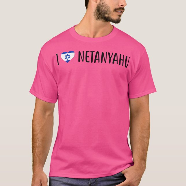 Camiseta Amo a Benjamin Netanyahu - Corazón a Benjamin Neta (Anverso)