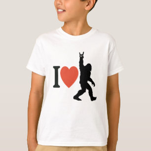 Camiseta Amo a Bigfoot Rock On