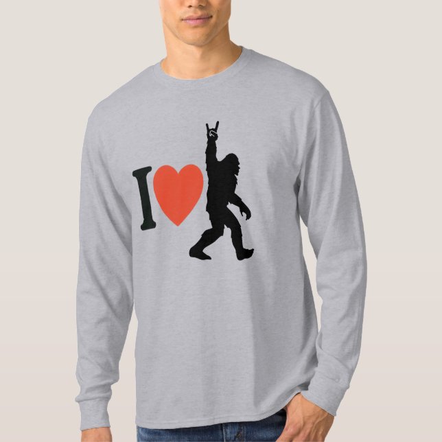 Camiseta Amo a Bigfoot Rock On (Anverso)