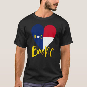 Camiseta Amo A Boone North Carolina City Nc Flag Heart