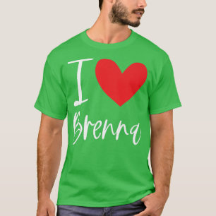 Camiseta Amo A Brenna Nombre Chica Personalizada Mujer Bff