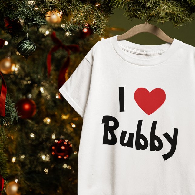 Camiseta Amo a Bubby Corazón Rojo (I Love Bubby Red Heart T-Shirt)