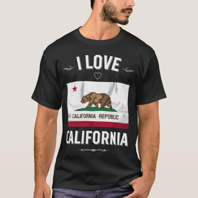 Camiseta Amo a California amigo (Anverso)