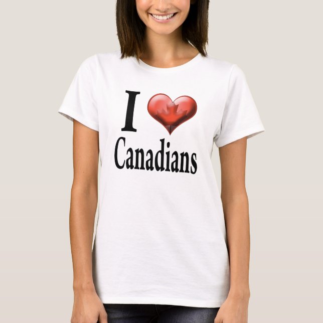 Camiseta Amo a canadienses (Anverso)