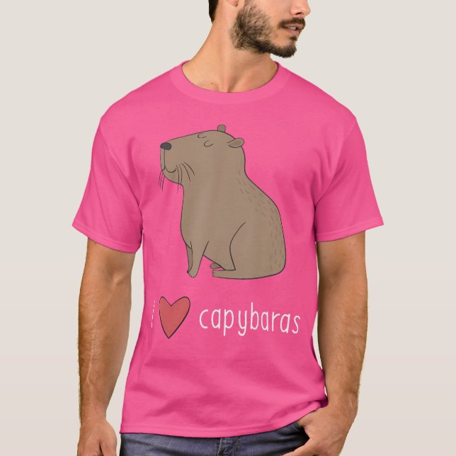Camiseta Amo a Capybaras Cute Capybara (Anverso)