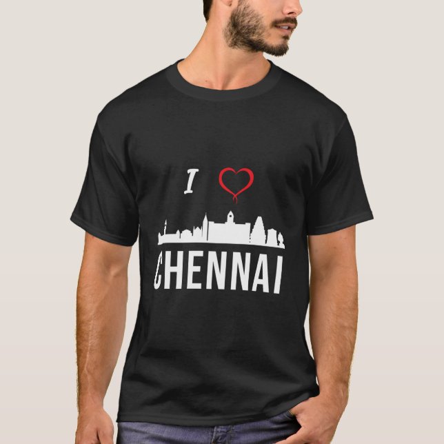 Camiseta Amo a Chennai Madras Tamil Tamilnadu (Anverso)