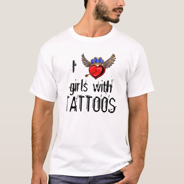 Camiseta Amo a chicas con los tatuajes (Anverso)