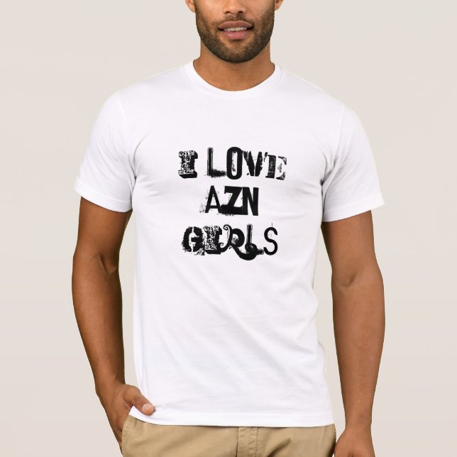 CAMISETA AMO A CHICAS DE AZN (Anverso)