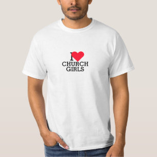 Camiseta Amo a chicas de la iglesia