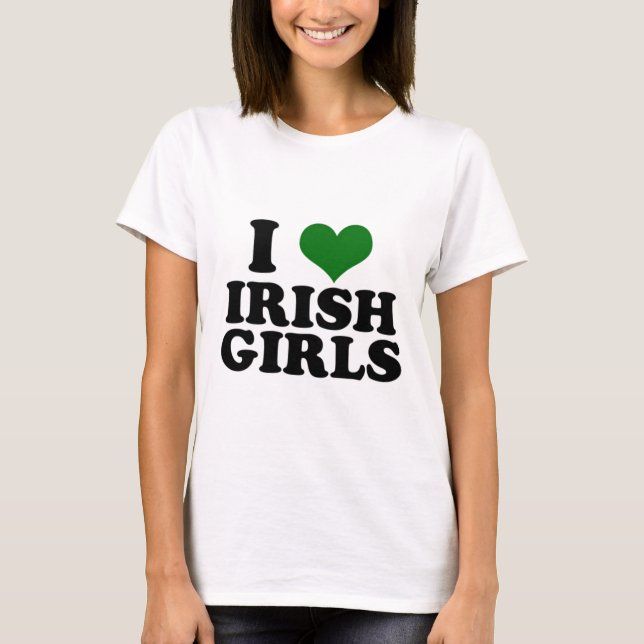Camiseta Amo a chicas irlandeses (Anverso)